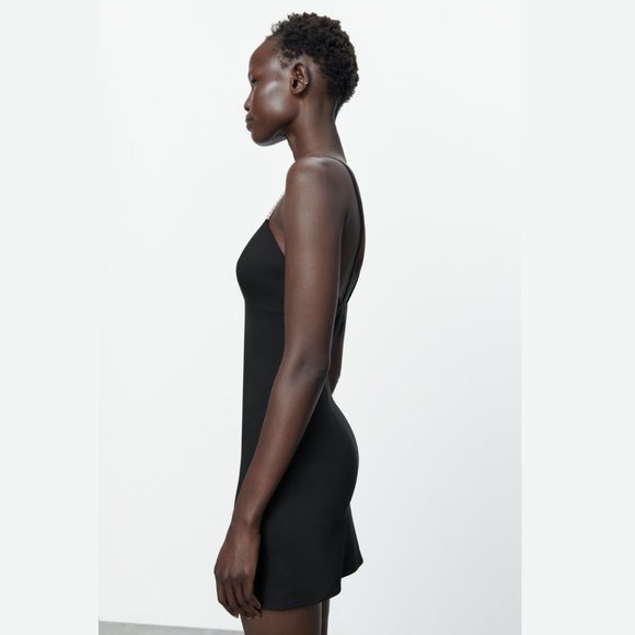 ZARA V-Neck Mini Dress - Picture 11 of 16